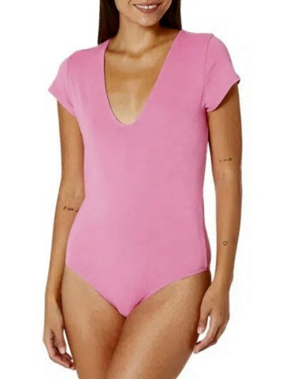 Monrow Bodysuit Barbie Pink Size M